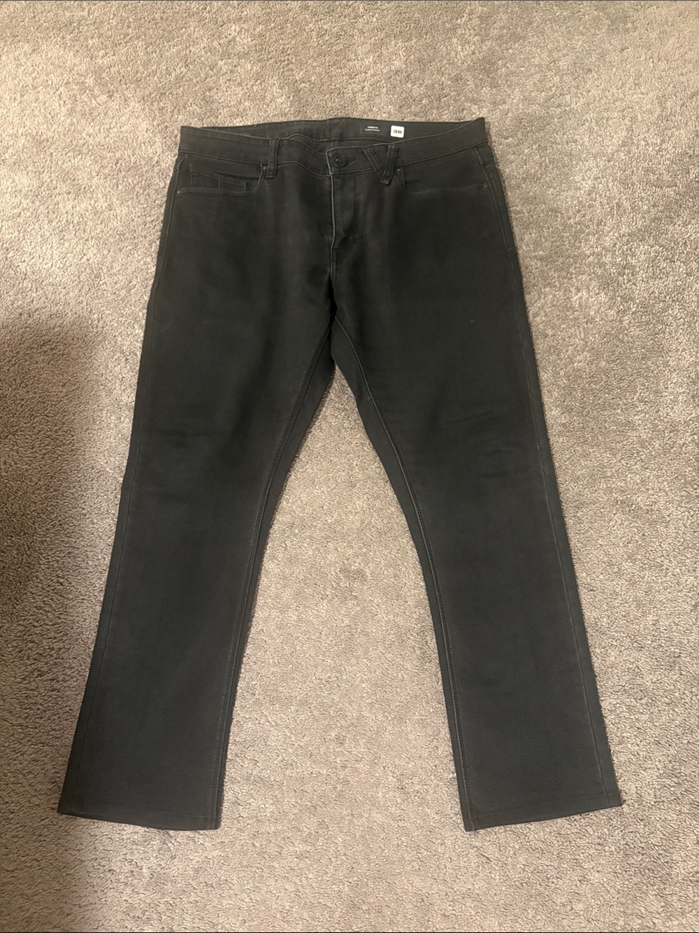 Volcom Men's Straight Jeans in Black